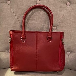 “Gun Tote’n Mamas” brand Red Leather double strap Handbag